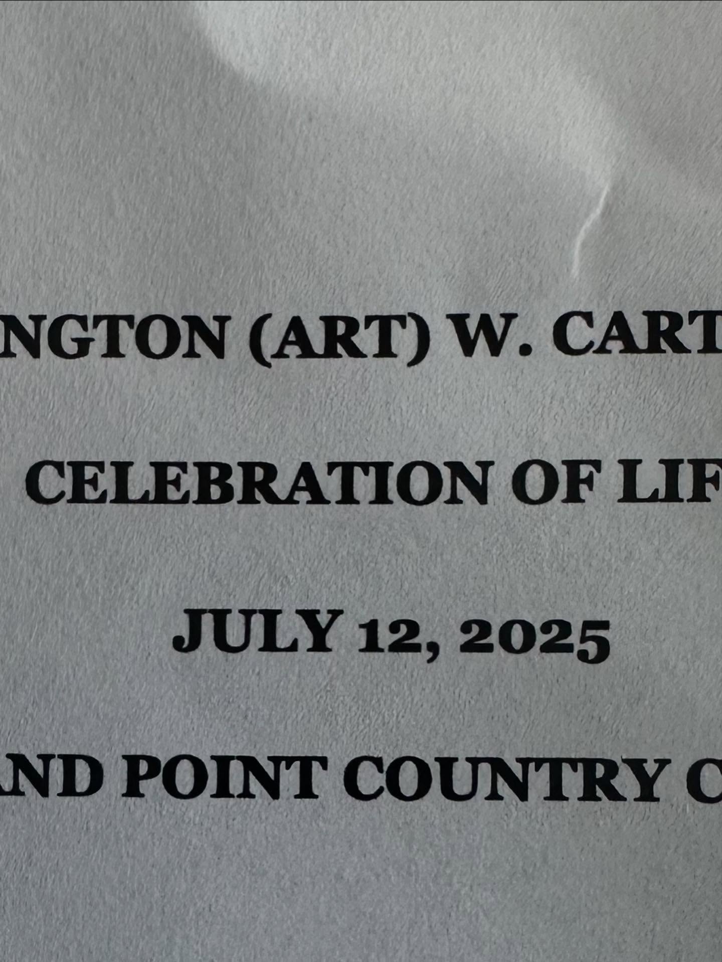 In memory of Arlington (Art) W. Carter, Jr.